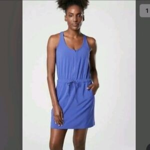 ATHLETA Expedition Mini Athletic Drawstring Zip Dress Sz 4